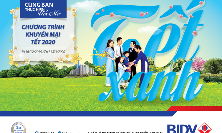 BIDV tặng khách hàng 42 tỷ đồng với 'Tết xanh'